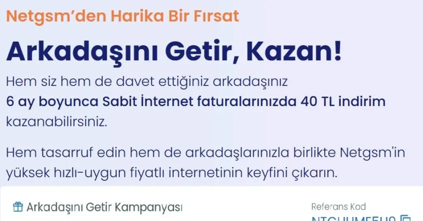 NetGsm Davet Kodu Ücretsiz İnternet Kodu